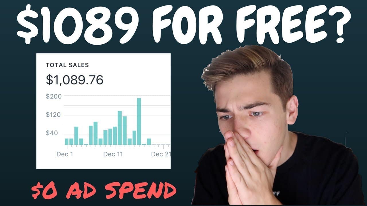 HOW I MADE $1089 WITH $0 AD SPEND SHOPIFY DROPSHIPPING