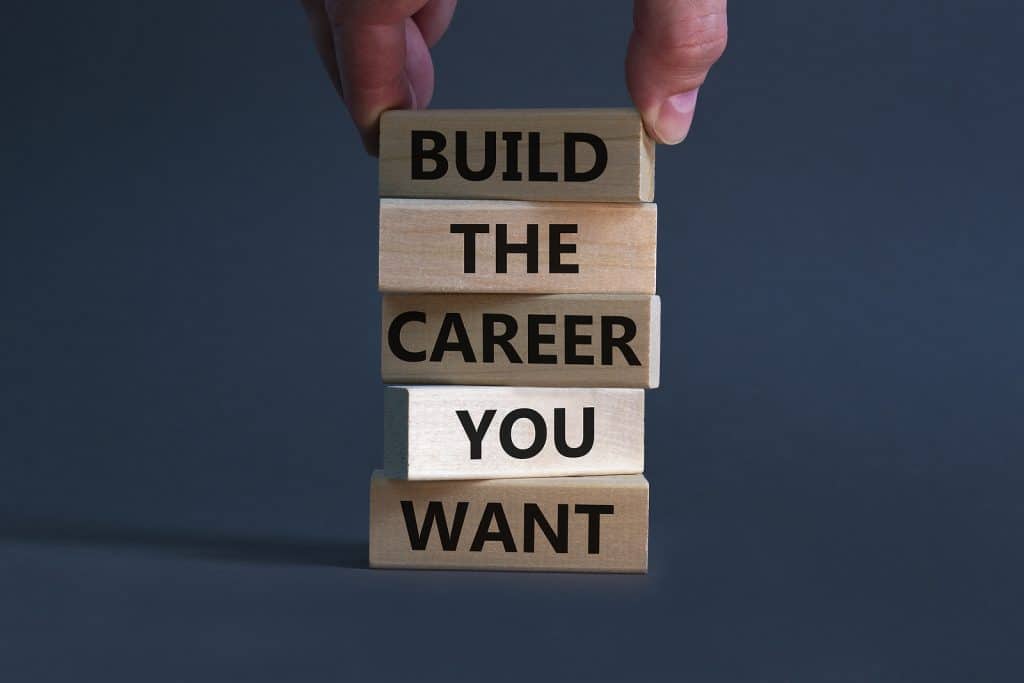 Business, build the career you want concept