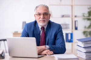 Old male employee and too much work in the office