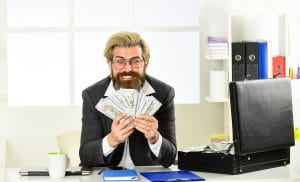 Rich bank worker investment in yourself