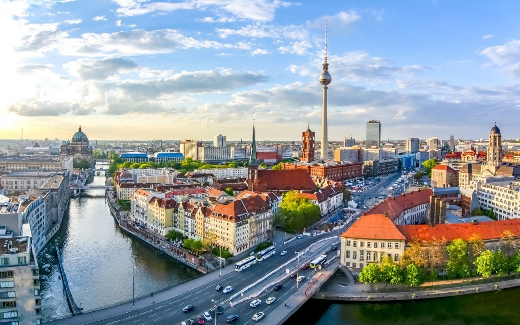 Berlin Cityscape With Berlin Cathedral And Television Tower, Ger