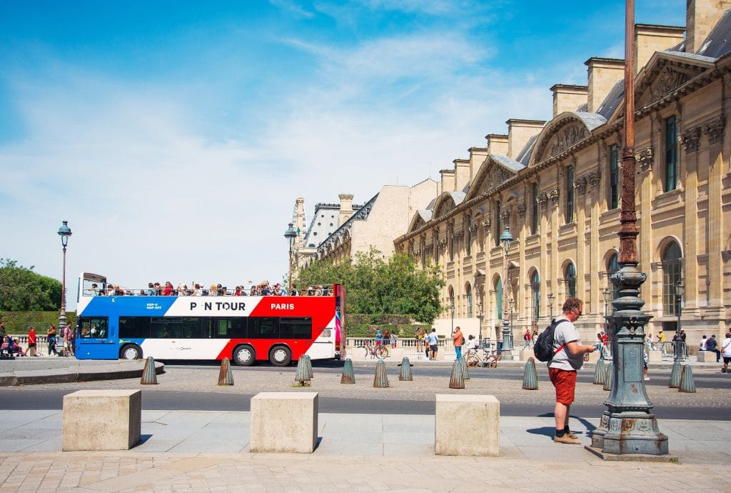 Tourists in foot Graben Paris city, France