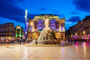 Fountain of the Three Graces at the Place de la Comedie