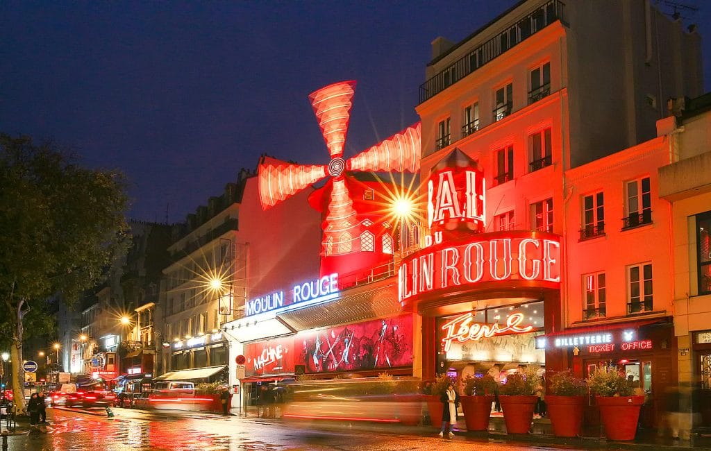 The Moulin Rouge by night
