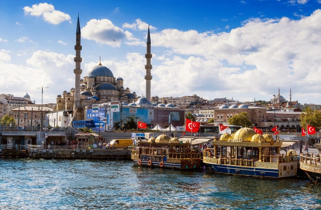 Istanbul, Turkey - September 5, 2021: View Of The Suleymaniye Mo