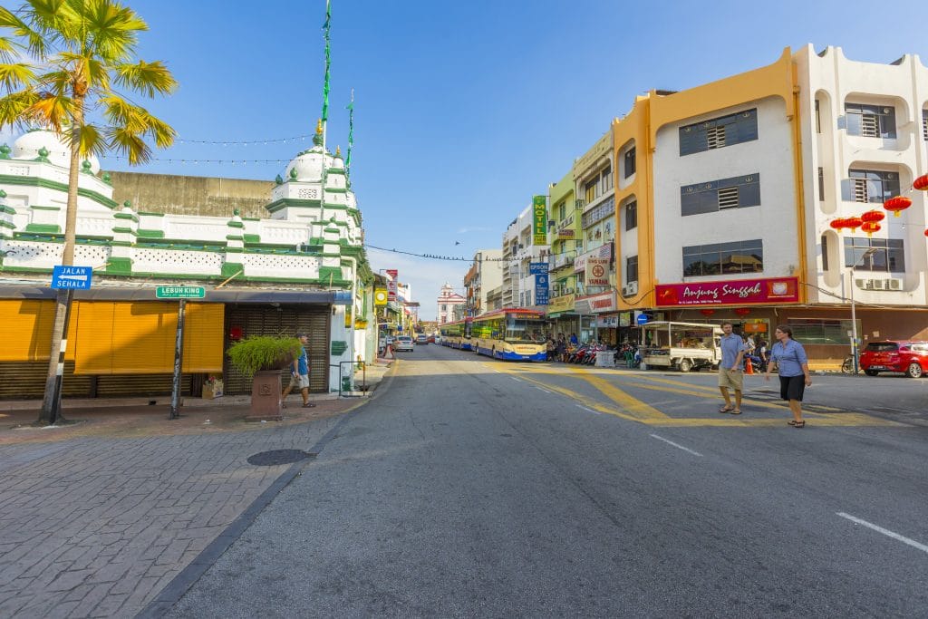 Penang, Malaysia - February 13,2019 : Street View Of Little Indi