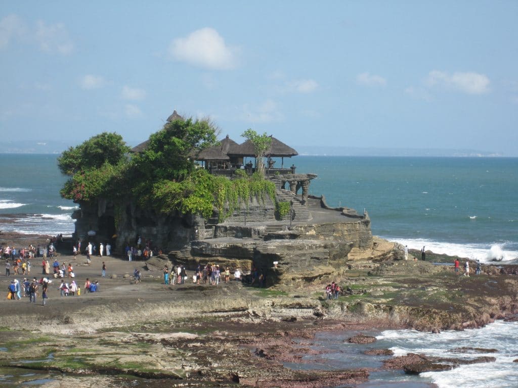 A temple on rock in Tanah Lot Bali ** Note: Slight graininess, best at smaller sizes