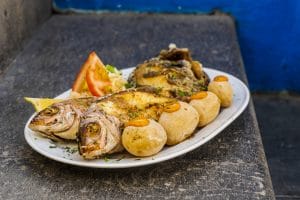 Delicious traditional food from the Canary Islands called gofio escaldado, Gran Canaria, Spain