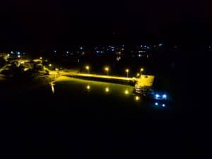 Night pier view in Koh Phangan Thailand