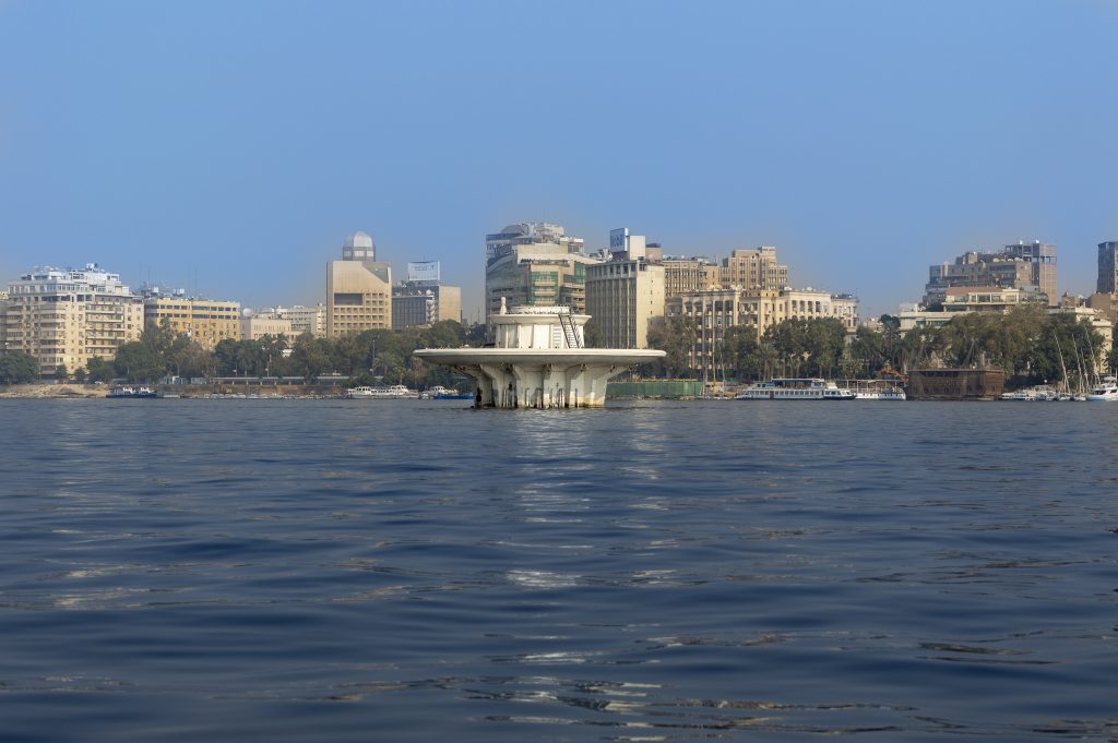 Cairo, Egypt - January 05, 2022: View of Cairo city and the Nile river in Egypt