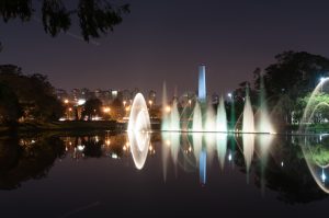 water fountain in the Ibirapuera park, sao paulo , Brazil
