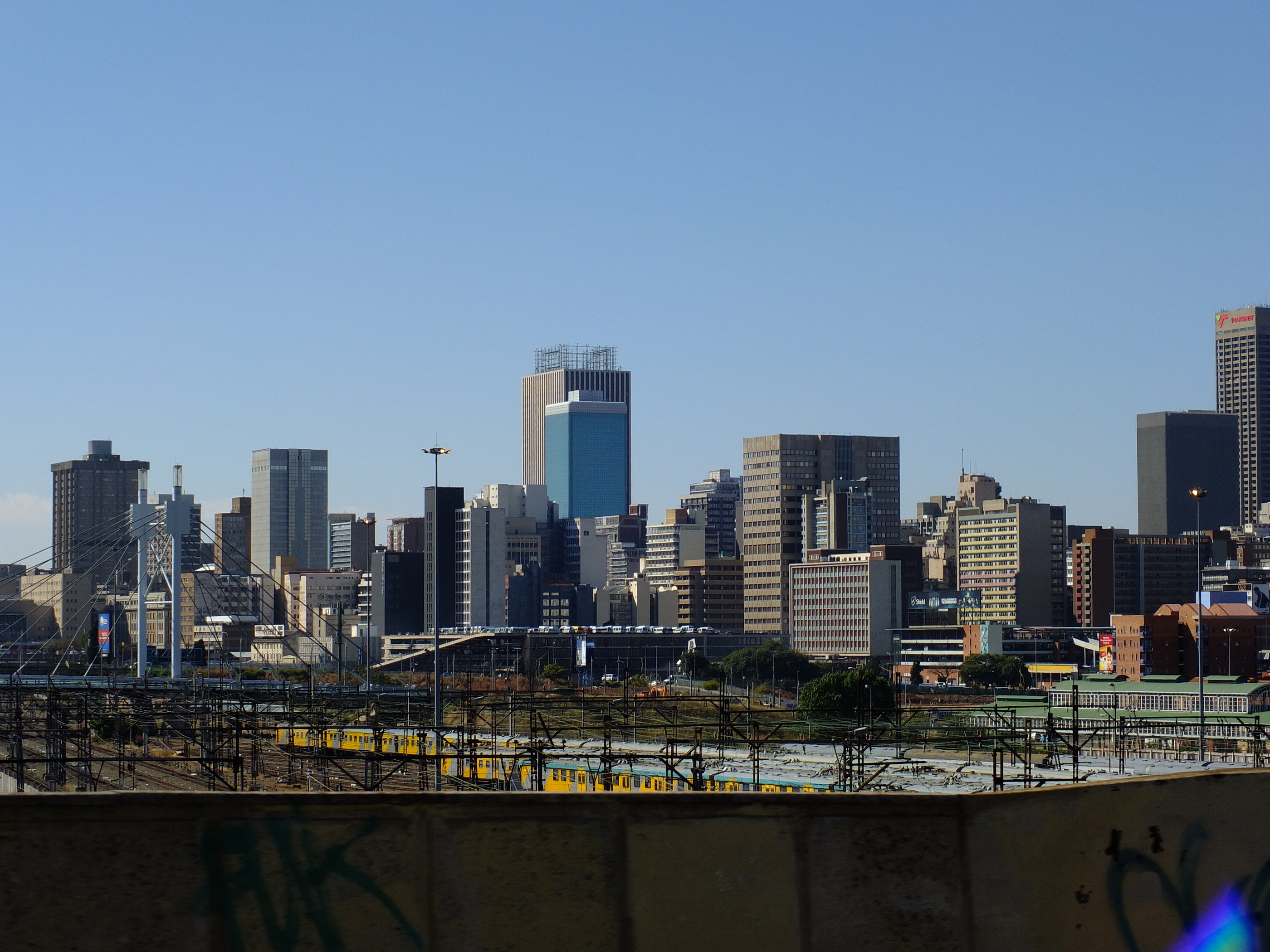 Johannesburg, South Africa - 28 Apr 2012: The view on the center of Johannesburg, South Africa