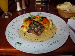 The local food in the street cafe of Antigua, Guatemala