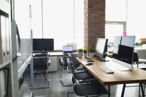 Modern fresh interior in office building