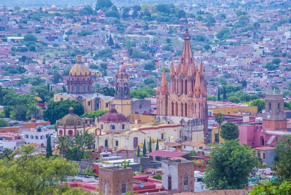 The historic city San Miguel de Allende is UNESCO World Heritage Site