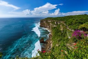 Coast near Uluwatu temple in Bali Indonesia - nature background