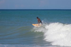 The surfing at Arugam Bay, Sri Lanka Island