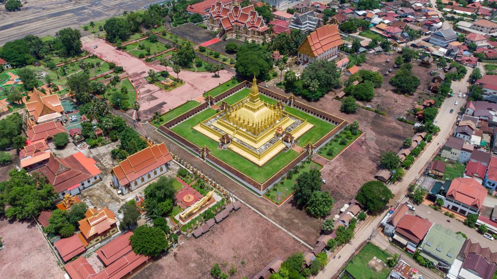 Aerial View of Vientiane Capital of Laos
