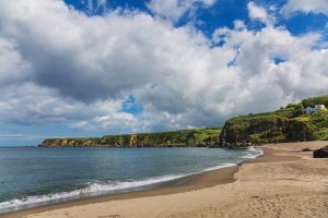 Amazing sea landscape Moinhos beach Porto Formoso Sao Miguel isl