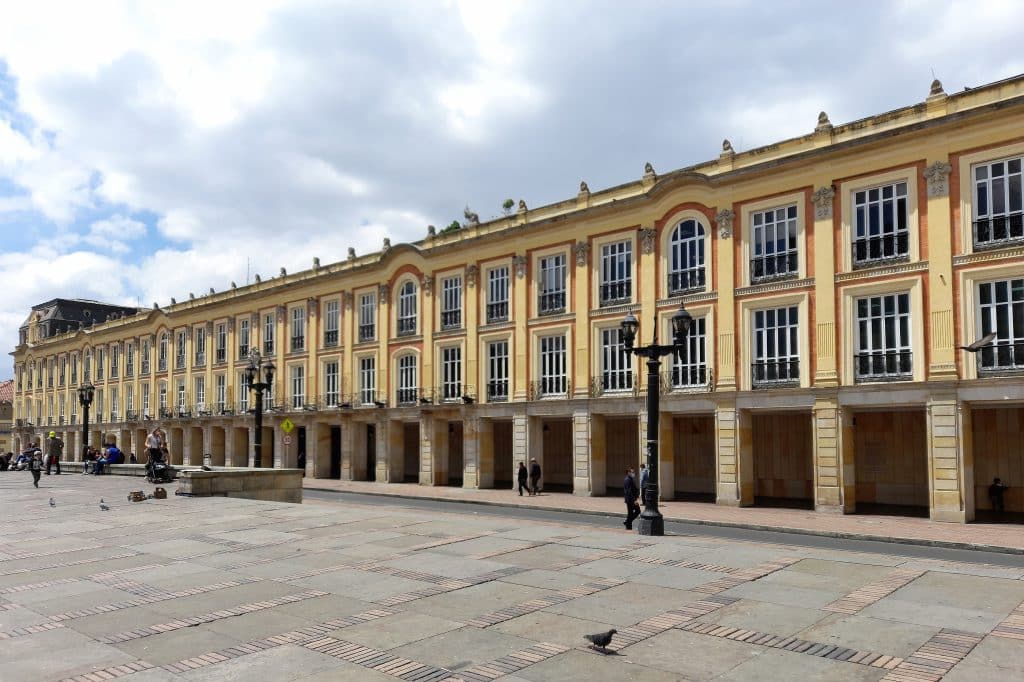 Plaza Bolivar And The Facade Of Palacio Lievano Palace