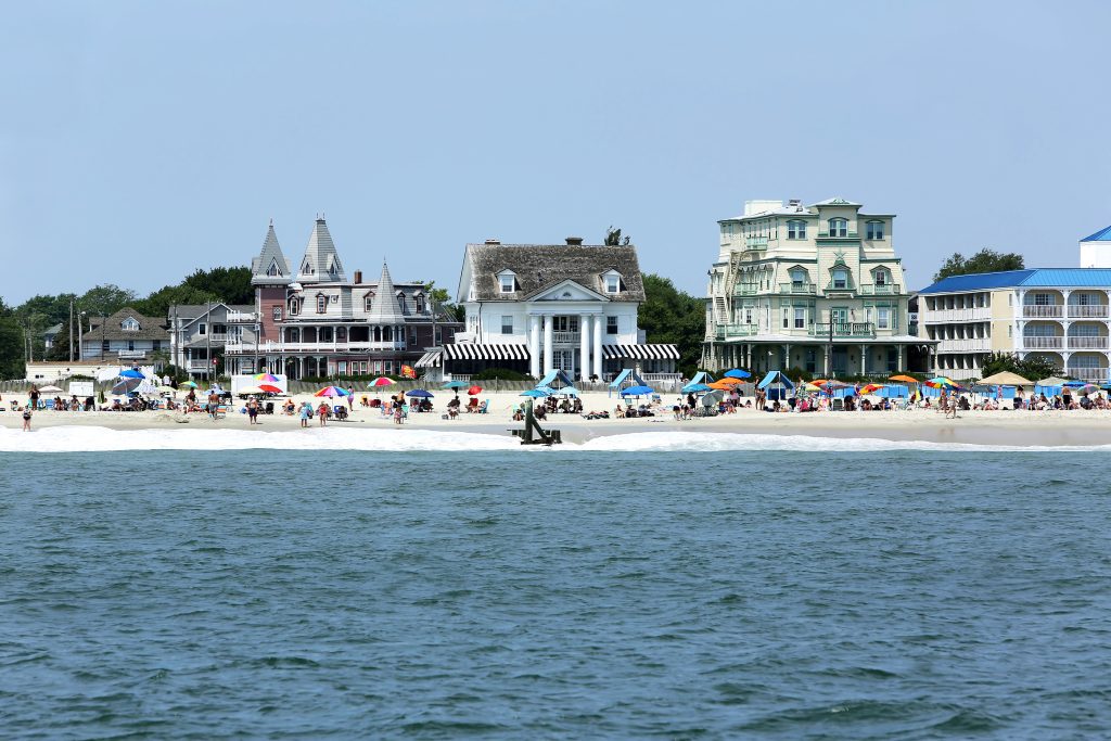 Cape May, NJ, June 24, 2015: Beach goers enjoy a beautiful day in Cape May, New Jersey.