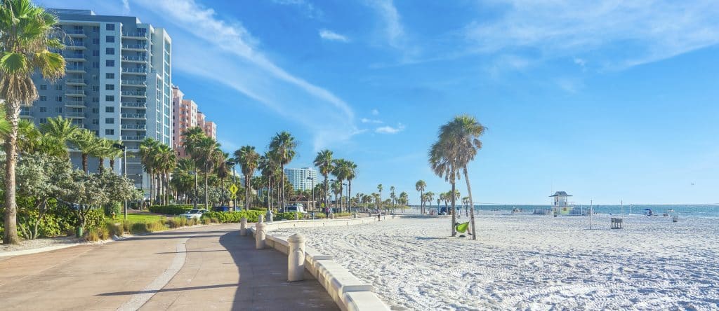 Clearwater Beach With Beautiful - Best Florida Beaches for Digital Nomads