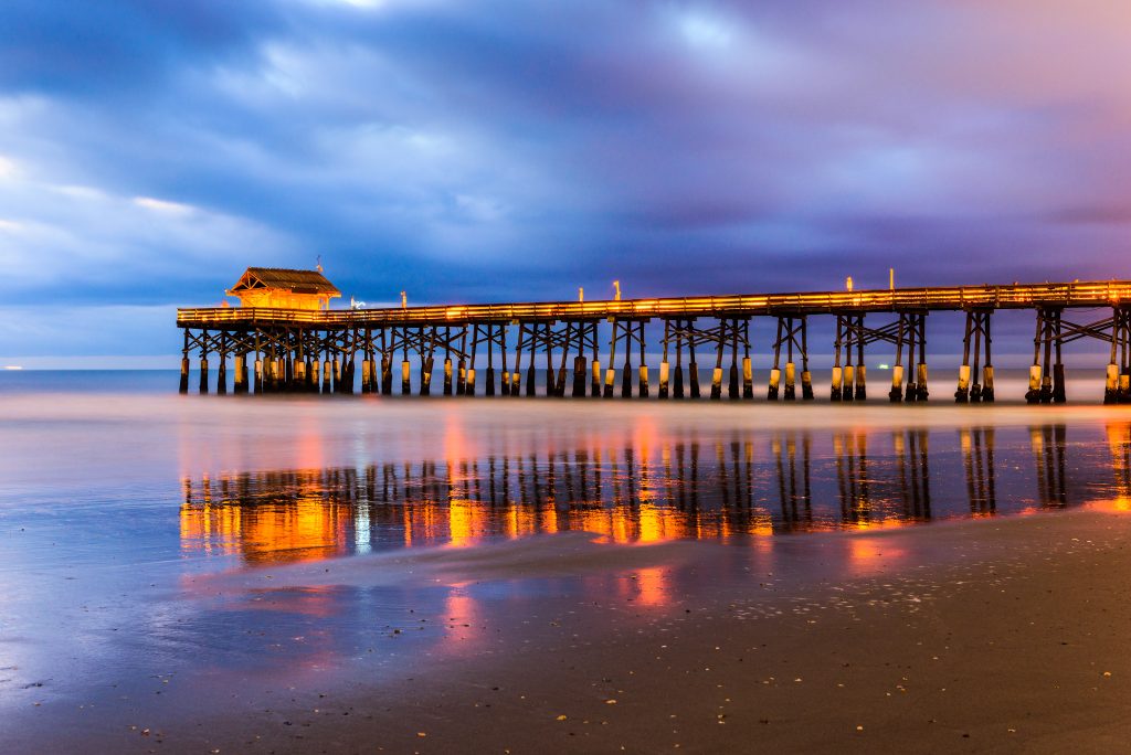 Cocoa Beach, Florida, USA at the pier.