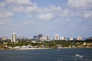 Ft. Lauderdale skyline as seen from out at sea
