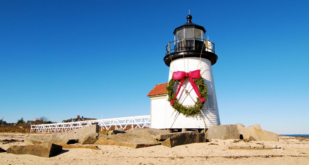 Brant Point Lighthouse located on Nantucket Island, Massachusetts