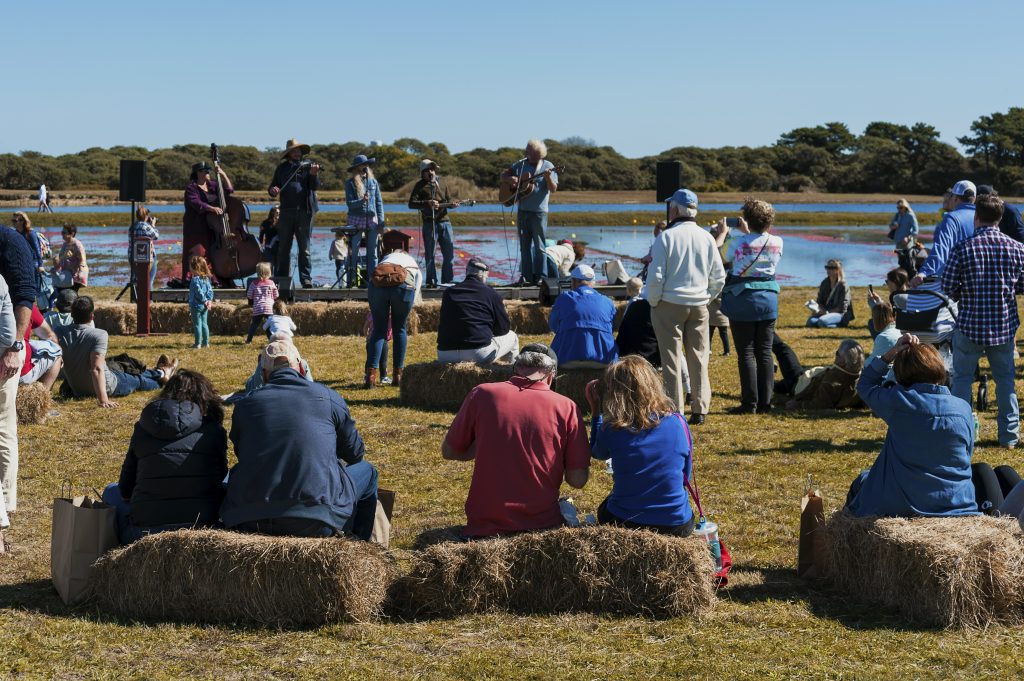 NANTUCKET ISLAND, MASSACHUSETTS - OCTOBER 5: Visitors at Nantucket Cranberry Festival, famous tourist attraction and Landmark of Nantucket Island on beautiful sunny day on October 5, 2018.