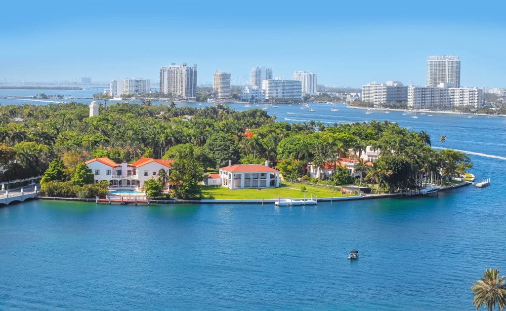 Miami Florida-July 32017 Star Island is a neighborhood in the